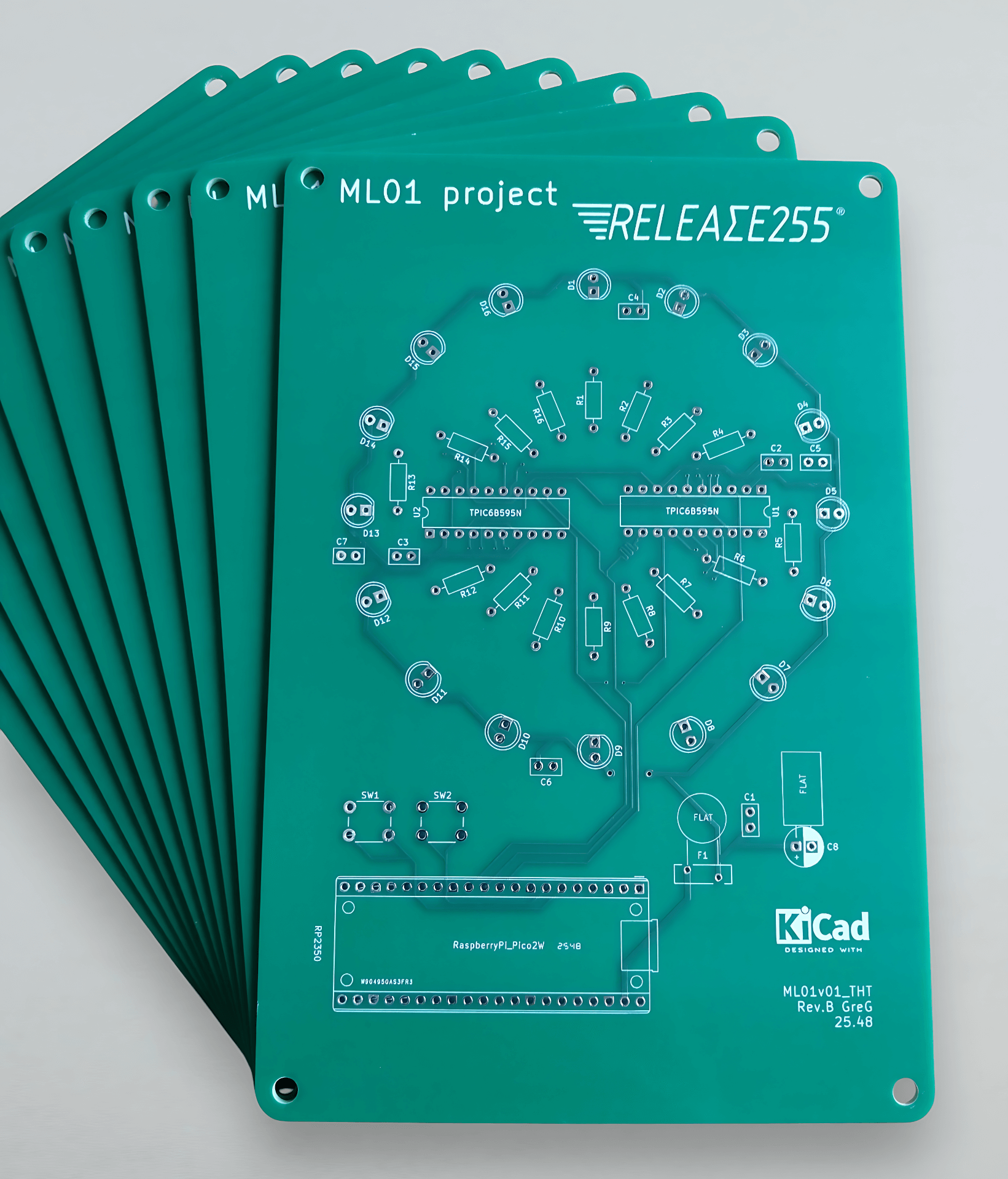 2.Bare PCB front view